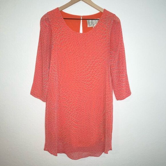 Rory Beca  Mini Silk Dress Neon Pink Orange Small - Picture 1 of 8